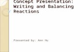 Concept Presentation: Writing and Balancing Reactions