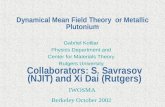 Dynamical Mean Field Theory  or Metallic Plutonium