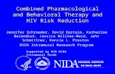 Combined Pharmacological and Behavioral Therapy and HIV Risk Reduction