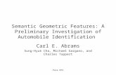 Semantic Geometric Features: A Preliminary Investigation of Automobile Identification