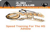 Speed Training For The HS Athlete