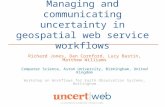 Managing and communicating uncertainty in geospatial web service workflows
