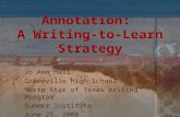 Annotation:  A Writing-to-Learn Strategy
