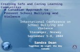 A Canadian Approach to Prevent School Bullying and Violence