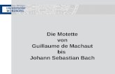 Die Motette von Guillaume de Machaut bis  Johann Sebastian Bach