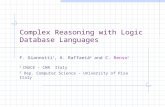 Complex Reasoning with Logic Database Languages