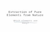 Extraction of Pure Elements from Nature
