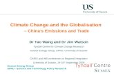 Climate Change and the Globalisation  – China’s Emissions and Trade