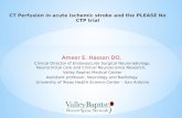 CT Perfusion in acute ischemic  stroke and the PLEASE No CTP  trial