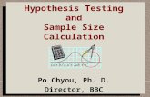Hypothesis Testing and Sample Size Calculation