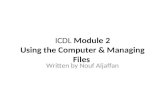 ICDL  Module 2  Using the Computer & Managing Files