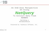 An End-User Perspective On Using NatQuery To Extract Data From ADABAS Building a Datawarehouse