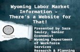 Wyoming Labor Market Information –  There’s a Website for That!