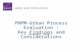 PNPM-Urban Process Evaluation : Key Findings and Considerations