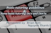 Basic tutoring guidelines