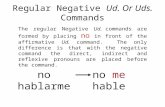 Regular Negative  Ud. Or Uds.  Commands