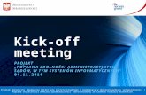 Kick-off  meeting