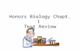 Honors Biology Chapt. 1  Test Review
