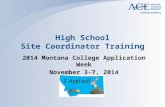 High School Site Coordinator Training