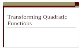 Transforming Quadratic Functions