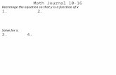 Math Journal  10-16