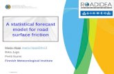 A statistical forecast model for road surface friction