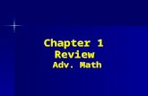 Chapter 1  Review Adv. Math