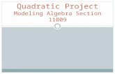 Quadratic Project Modeling Algebra Section 11009