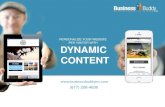 PERSONALIZE YOUR  WEBSITE  PER VISITOR WITH  DYNAMIC  CONTENT