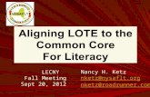 LECNY     Fall Meeting    Sept 20, 2012