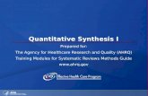 Quantitative Synthesis I