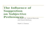 The Influence of Suggestion  on Subjective Preferences