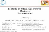 Contexte en Interaction Homme-Machine : le contexteur
