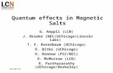 Quantum effects in Magnetic Salts