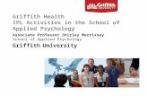 Griffith Health  IPL Activities in the School of Applied Psychology