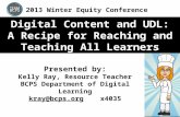 Digital Content and UDL: A Recipe for Reaching and Teaching All Learners