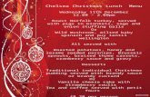 Chelsea Christmas Lunch  Menu Wednesday 11th December 12.00 – 2.00pm