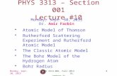 PHYS  3313  – Section 001 Lecture  #10