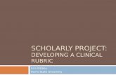Scholarly project: Developing a clinical rubric