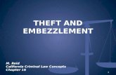 THEFT AND EMBEZZLEMENT