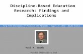 Discipline-Based Education Research: Findings and Im plications