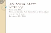 SGS Admin Staff Workshop