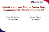 What can we learn from the Community Budget pilots?