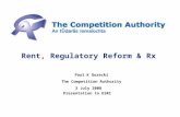 Rent, Regulatory Reform & Rx