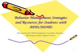 Behavior Management Strategies and Resources for Students with ADD/ADHD
