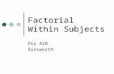 Factorial Within Subjects