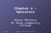 Chapter 4 – Operators
