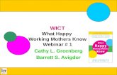WICT What Happy  Working Mothers Know Webinar # 1