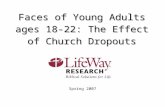 Faces of Young Adults ages 18-22: The Effect of Church Dropouts