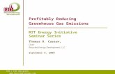 Profitably Reducing  Greenhouse Gas Emissions